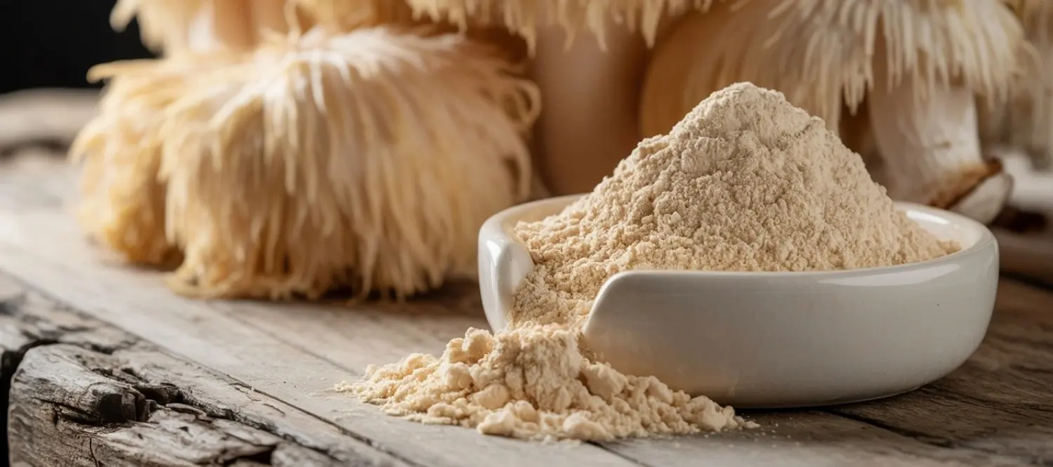 Organic Lion's Mane Extract Powder 10:1 for Erinacines and Hericenones