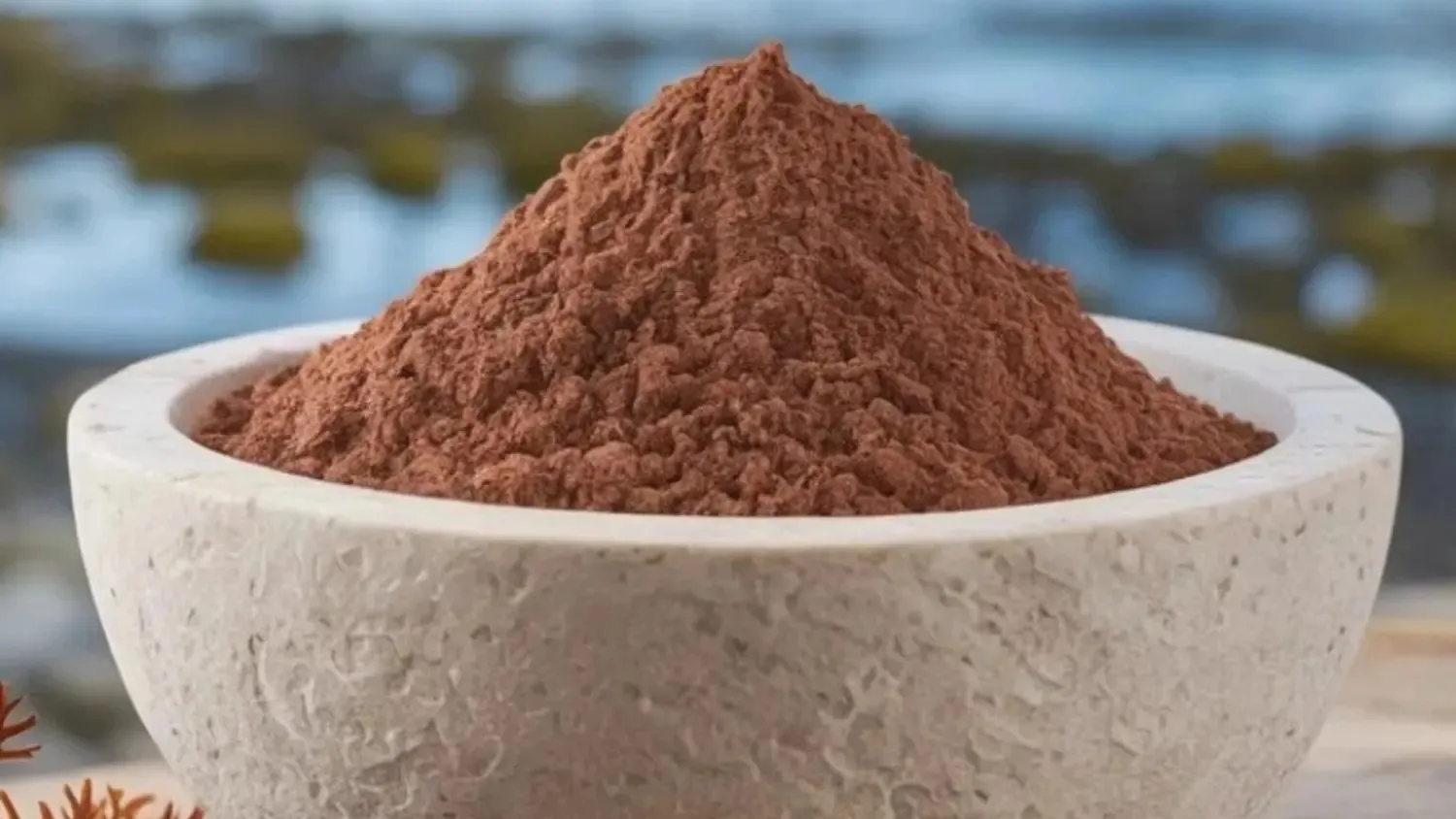 Fine organic dulse powder ingredient displayed in bowl for B2B supply