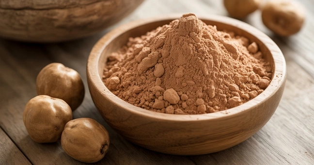 Bulk organic baheda fruit powder with raw fruits