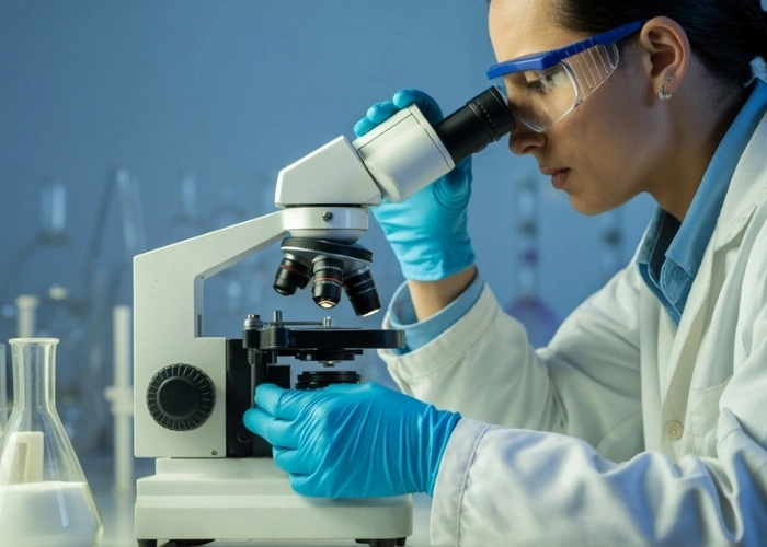 Microscopic analysis of baheda fruit powder