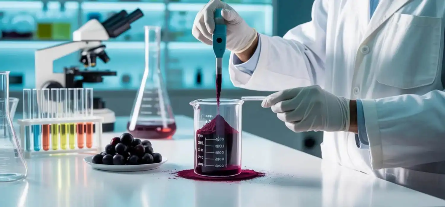 Organic Acai Berry Extract Powder formulation sample
