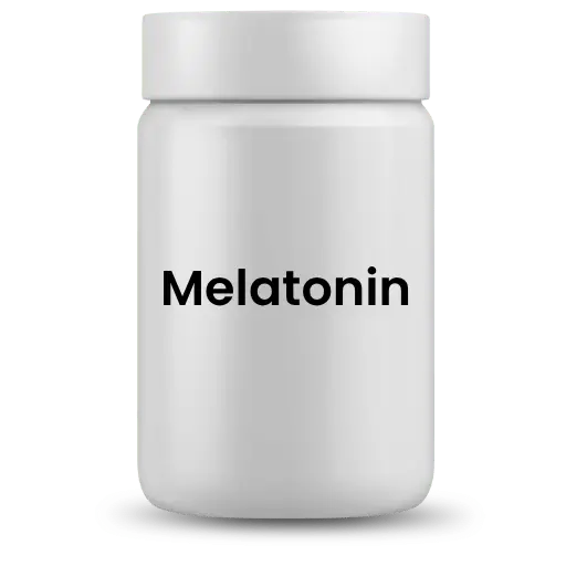 Generic plain melatonin bottle